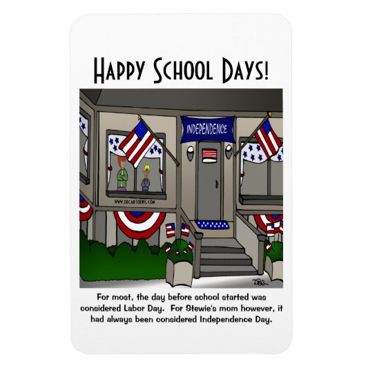 ハッピースクール日グリーティングカード マグネット (縦)