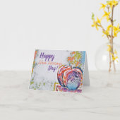 ハッピースクール秘書のデイカード カード (黄色い花)