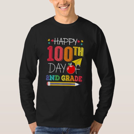 ハッピースクール第100日2年生先生100D Tシャツ (正面)