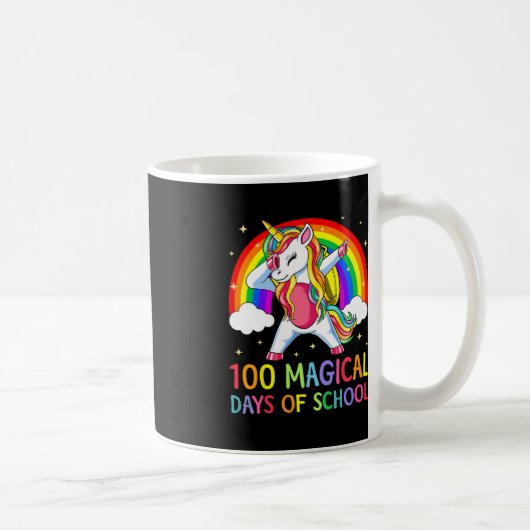 ハッピースクール100日目ユニコーン100魔法の日 コーヒーマグカップ (右)