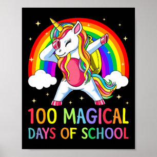 ハッピースクール100日目ユニコーン100魔法の日 ポスター