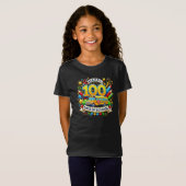 ハッピースクール100th日マイルストーンキッズ先生バス tシャツ (正面フル)