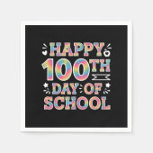 ハッピースクール100th日絞り染めレインボー100日 スタンダードカクテルナプキン (正面)