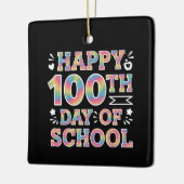 ハッピースクール100th日絞り染めレインボー100日 セラミックオーナメント (左)