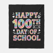 ハッピースクール100th日絞り染めレインボー100日 フリースブランケット (正面)