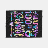 ハッピースクール100th日絞り染めレインボー100日 フリースブランケット (正面(横))