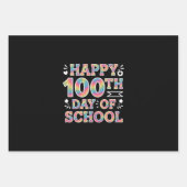 ハッピースクール100th日絞り染めレインボー100日 ラッピングペーパーシート (正面)