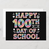 ハッピースクール100th日絞り染めレインボー100日 招待状 (正面/裏面)