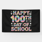 ハッピースクール100th日絞り染めレインボー100日 横断幕 (横)