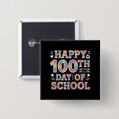 ハッピースクール100th日絞り染めレインボー100日 缶バッジ (正面&裏面)