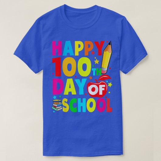 ハッピースクール100th日100日先生キッズボー tシャツ (デザイン正面)