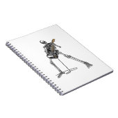 ハッピースケルトンギターガイ不気味ハロウィーン ノートブック (右側)