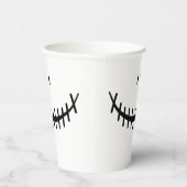 ハッピースケルトンスマイル白黒ハロウィン 紙コップ (右)