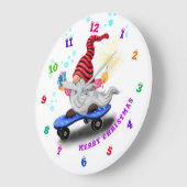 ハッピースケート格言と贈り物とスパークラー – おもしろい ラージ壁時計 (傾斜)