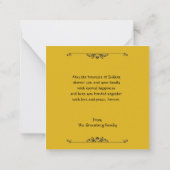 ハッピースコットバジェットフレンドリーホリデイ希望カード ノートカード (裏面)