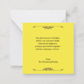 ハッピースコットバジェットフレンドリーホリデイ希望カード ノートカード (裏面)