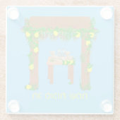 ハッピースコットパーソナライズされた、 ガラスコースター (裏面)