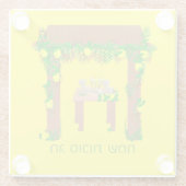 ハッピースコットパーソナライズされた、 ガラスコースター (裏面)