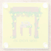 ハッピースコットパーソナライズされた、 ガラスコースター (裏面)