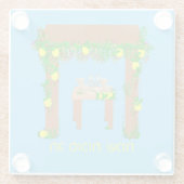 ハッピースコットパーソナライズされた、 ガラスコースター (裏面)