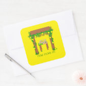 ハッピースコットパーソナライズされた、 スクエアシール (封筒)