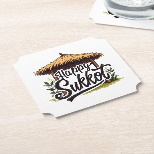 ハッピースコットユダヤのホリデーハヌカー ペーパーコースター (アングル)