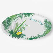 ハッピースコットルラヴ&エトログ水彩パターン ペーパープレート (アングル)