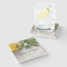 ハッピースコット英語ヘブライ語スクカデコレーション ストーンコースター