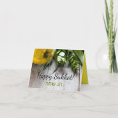 ハッピースコット英語ヘブライ語ホリディグリーティングカード サンキューカード (正面)