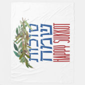 ハッピースコット |スコットサメハ |スカーデコール フリースブランケット (正面)