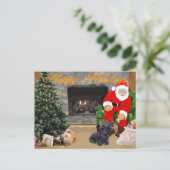 ハッピースコティッシュテリア&サンタ シーズンポストカード (スタンド正面)