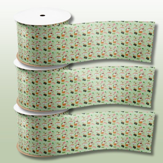 ハッピースシかわいい サテンリボン