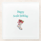 ハッピースシホリデーコースター ガラスコースター (正面)