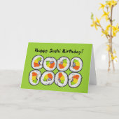 ハッピースシ誕生日カード カード (黄色い花)