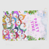 ハッピーススノーマンズクリスマスゴルフタオル ゴルフタオル (横)