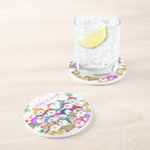 ハッピーススノーマンズクリスマスパーティーおもしろいコースター コースター (側面)