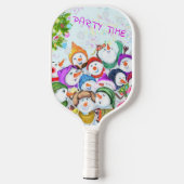 ハッピーススノーマンズクリスマスパーティーピックボールパドル ピックルボールラケット (裏面)