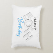 ハッピースタイリッシュ50th誕生日タイポグラフィ アクセントクッション (裏面(縦))