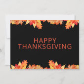 ハッピースタンクスギブング 秋の葉の挨拶 シーズンカード (正面)