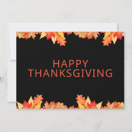 ハッピースタンクスギブング 秋の葉の挨拶 シーズンカード