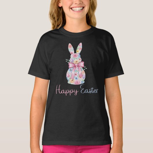 ハッピースターウサギ Tシャツ (正面)