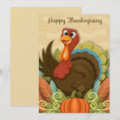 ハッピースターズ感謝祭ホリデーカード シーズンカード (正面/裏面)