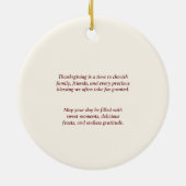 ハッピースターツリー オートム, カボチャ & 七面鳥 セラミックオーナメント (裏面)