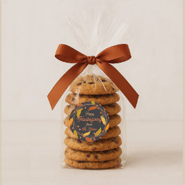 ハッピースターンズ 感謝祭 カスタム ラウンド ステッカー