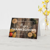 ハッピースター感謝祭のカボチャ カード (黄色い花)