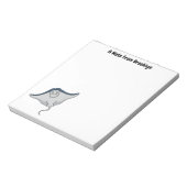 ハッピースティングレイ魚の漫画イラストレーション ノートパッド (回転)