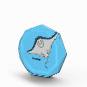 ハッピースティングレイ魚の漫画イラストレーション フォトブロック (右)