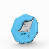 ハッピースティングレイ魚の漫画イラストレーション フォトブロック (左)