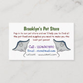 ハッピースティングレイ魚の漫画イラストレーション 名刺 (正面)