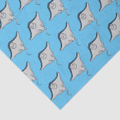 ハッピースティングレイ魚の漫画イラストレーション 薄葉紙 (詳細)